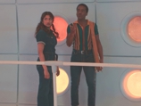 Belinda and The Doctor Inside the TARDIS