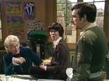 The Doctor, Sarah and The Brigadier